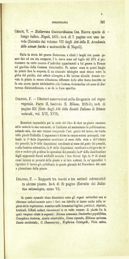 347 CESATI, V. — Battarraea Guicciardiniana Ces. Nuova specie di