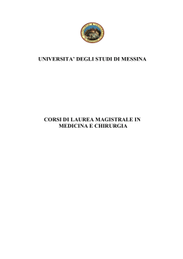 Manifesto degli Studi 2014 2015 - Università degli Studi di Messina