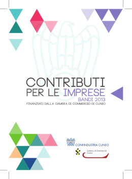 Catalogo Bandi 2013 promossi da Confindustria Cuneo e finanziati