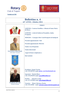 Ottobre 2014 - Rotary Club Trapani