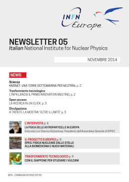newsletter 05 - Istituto Nazionale di Fisica Nucleare