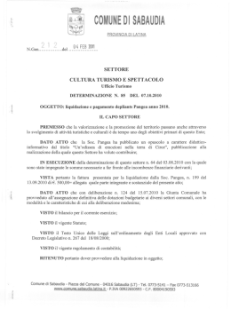 Determinazione 212/2011