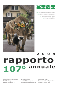 Rapporto annuale 2004 - Schweizer Bauernverband