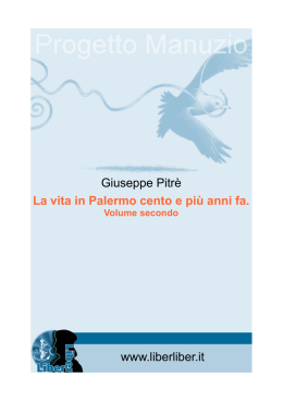 La vita in Palermo cento e pi&ugrave; anni fa