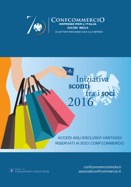 Sconti fra i soci 2016 - Confcommercio Ascom Imola