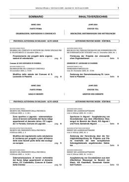 sommario inhaltsverzeichnis - Regione Autonoma Trentino