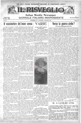 Il vaccinatore del buon senso Verso la guerra civile