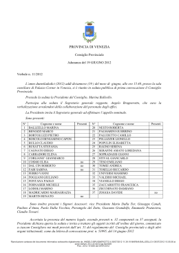 Organi della Provincia di Venezia