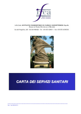 CS01 Rev.7 - Carta dei Servizi Sanitari IFCA