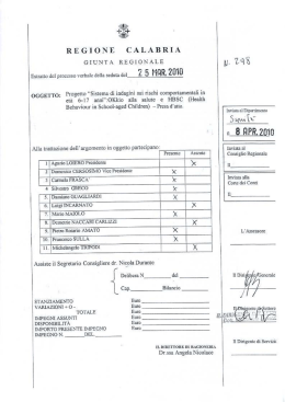 Delibera n.298 del 25.3.2010 -Progetto "Sistema