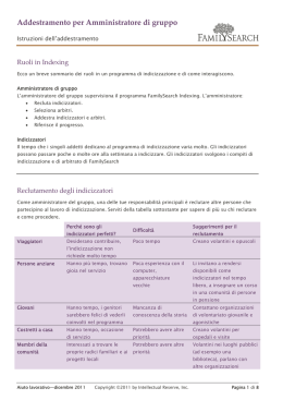 Addestramento per Amministratore di gruppo