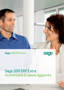Sage 200 ERP Extra Aumentare il valore aggiunto