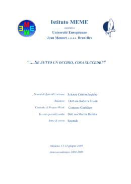 Istituto MEME: "... Se butto un occhio, cosa succede?"