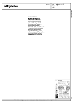 Leggi la principale rassegna stampa (fino a aprile 2010)