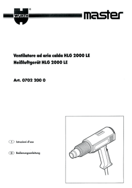 Manuale Ventilatore HLG 2000 LE