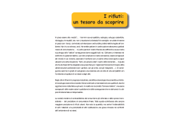 I rifiuti: un tesoro da scoprire