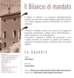 Il Bilancio di mandato - Sito ufficiale PD Campagna Lupia
