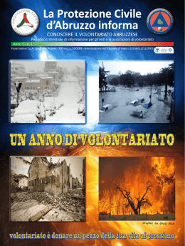 La Protezione Civile d`Abruzzo informa