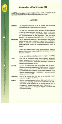 Scarica il documento - Parco Nazionale d`Abruzzo Lazio e Molise