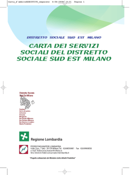 carta dei servizi sociali del distretto sociale sud est milano