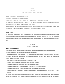 Statuto societario - Cooperativa Rava e Fava