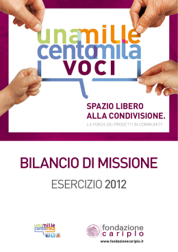 BILANCIO 2012 - Fondazione Cariplo