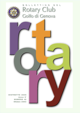 ottobre 2002 - Rotary Club Golfo di Genova