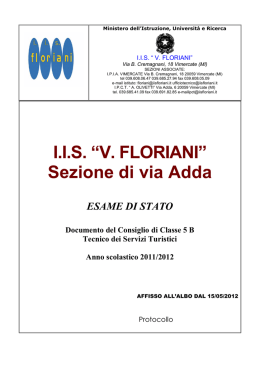 I.I.S. “V. FLORIANI” Sezione di via Adda