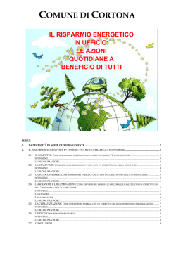 Il Risparmio energetico in ufficio