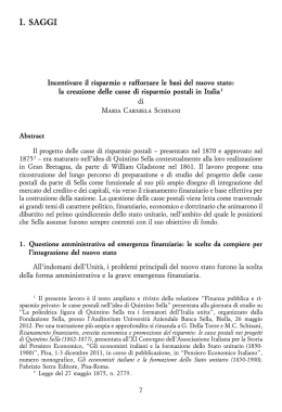M.C. Schisani - Dipartimento di Analisi dei processi economico