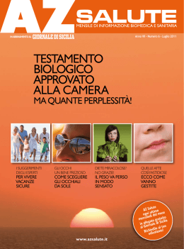 TesTamenTo biologico aPProvaTo alla camera