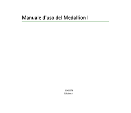 Manuale d`uso del Medallion I