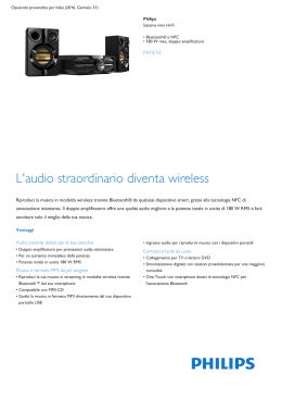 Product Leaflet: Sistema Mini Hi-Fi Bluetooth® e NFC