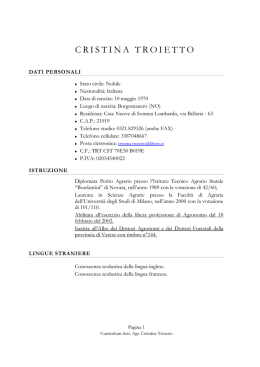 cristina troietto - Comune di Somma Lombardo