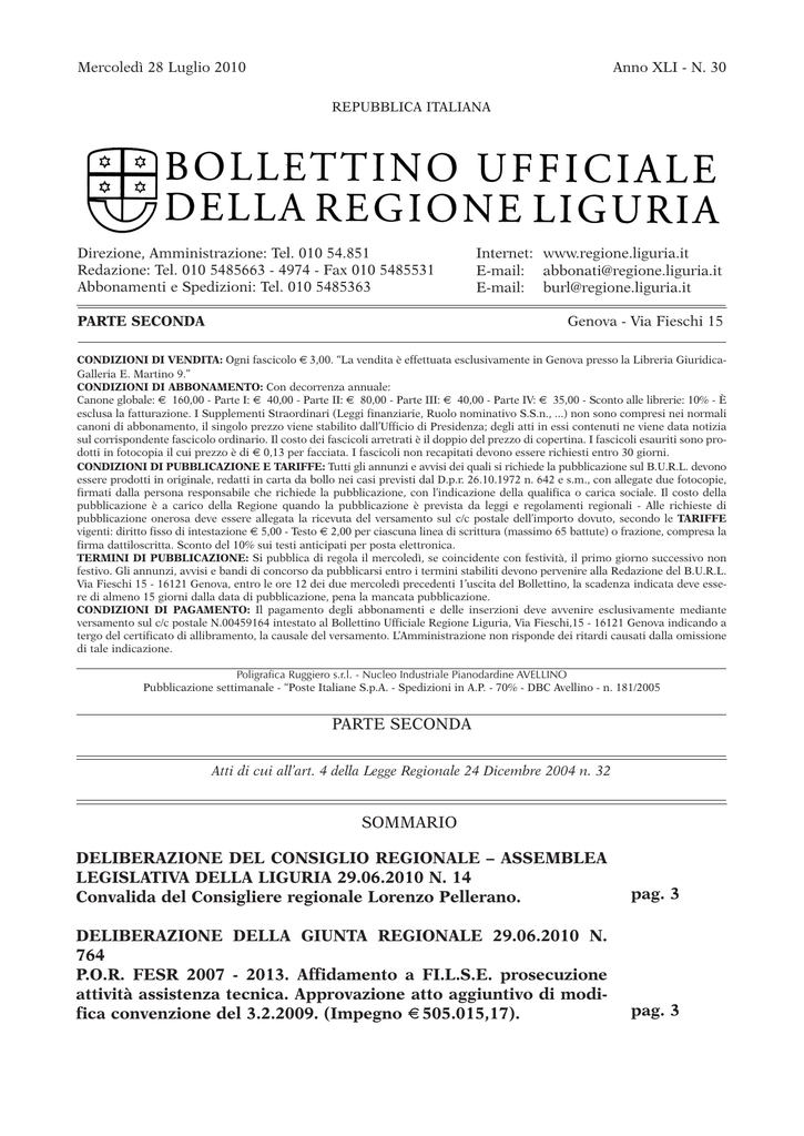 Bollettino Ufficiale Della Regione Liguria leiawson Bollettino Ufficiale Della Regione Liguria leiawson
