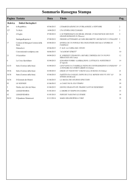 Rassegna stampa BB 2015 04 03