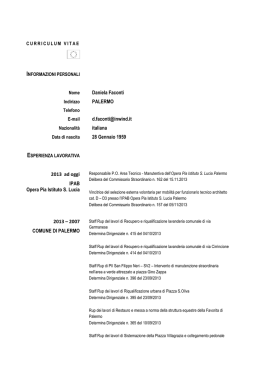 curriculum vitae_faconti1 - Opera Pia Istituto Santa Lucia