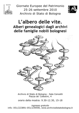 L`albero delle vite. - Archivio di Stato di Bologna
