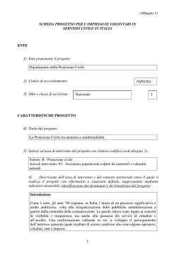 La Protezione Civile tra memoria e multimedialit&agrave;
