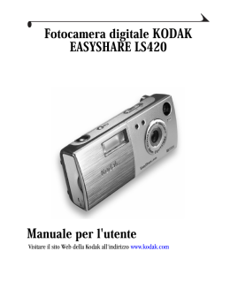 Fotocamera digitale KODAK EASYSHARE LS420 Manuale per l`utente