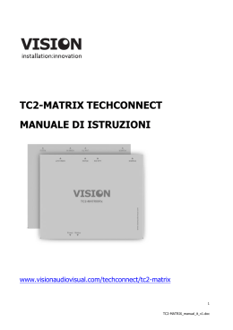 tc2-matrix techconnect manuale di istruzioni