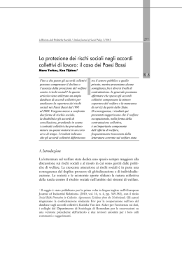 La protezione dei rischi sociali negli accordi collettivi di lavoro