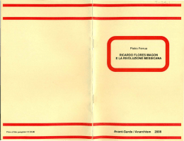 Pietro Ferrua RICARDO FLORES MAGON E LA RIVOLUZIONE