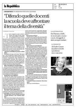 ministro intervista su scuola e diversita