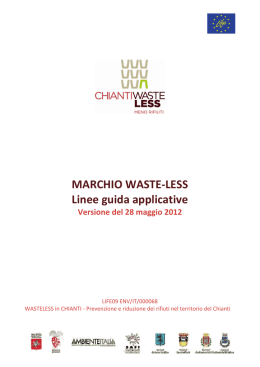 MARCHIO WASTE-LESS Linee guida applicative