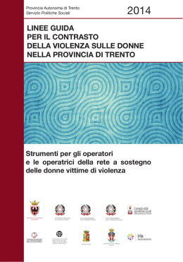 LINEE GUIDA PER IL CONTRASTO DELLA VIOLENZA SULLE