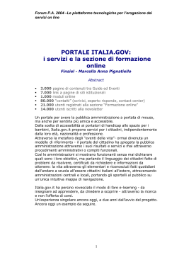 PORTALE ITALIA.GOV: i servizi e la sezione di formazione online