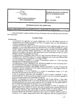 5`“ delle determinazioni - Parco Nazionale dell`Aspromonte