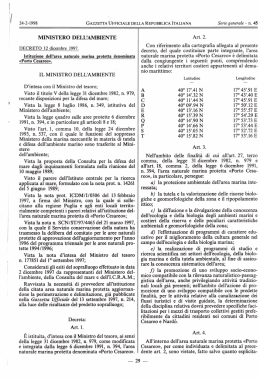 ministero dell`ambiente