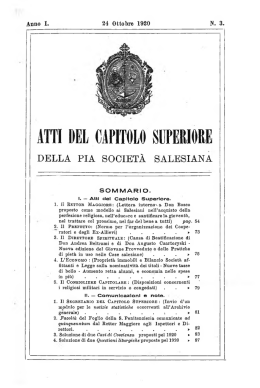 atti dei capitolo superiore